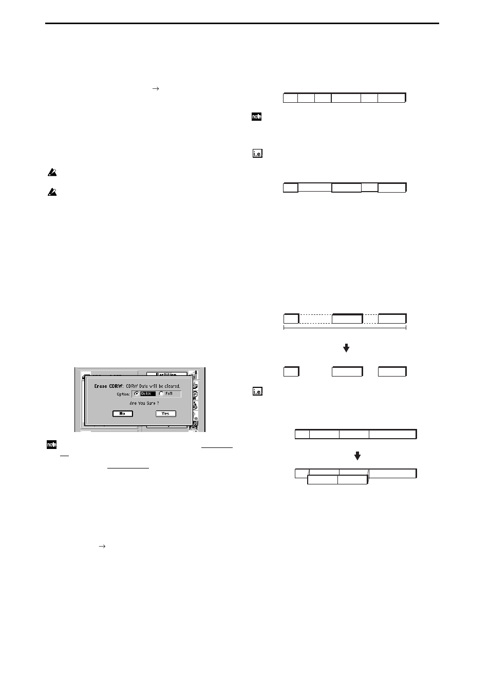 Exchanging data with your computer, Erasing a cd-rw disc, Load system | Drive capacity | KORG XTENDED DEFINITION D32XD User Manual | Page 100 / 208