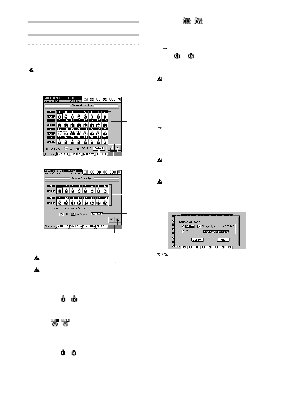 3a. input/output/ch assign, 3a-1. channel assign, P.100 | 100 3a. input/output/ch assign | KORG XTENDED DEFINITION D32XD User Manual | Page 110 / 208