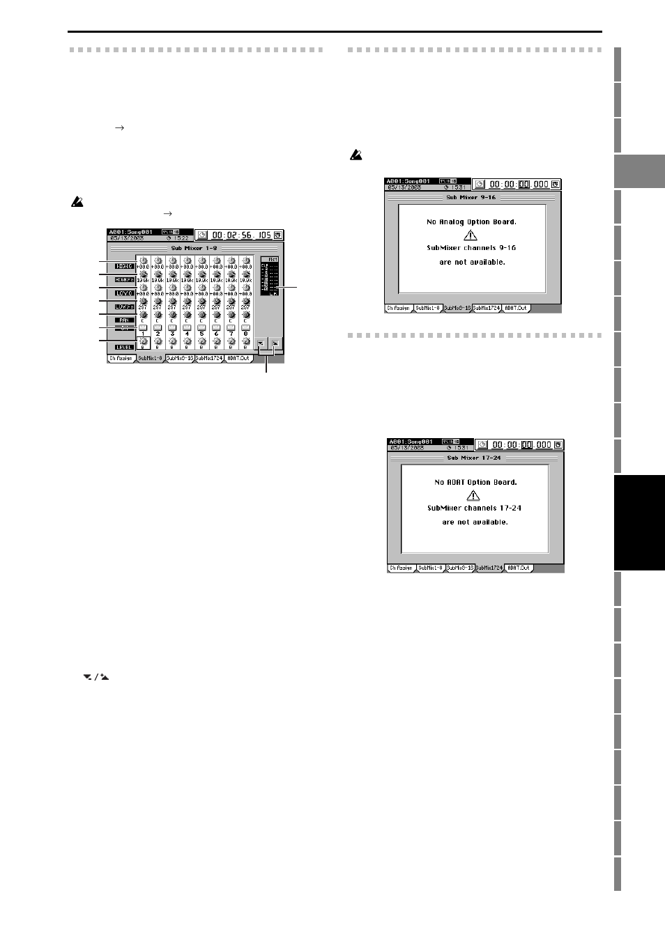 3a-2. sub mixer 1–8, 3a-3. sub mixer 9–16, 3a-4. sub mixer 17–24 | Reference | KORG XTENDED DEFINITION D32XD User Manual | Page 111 / 208