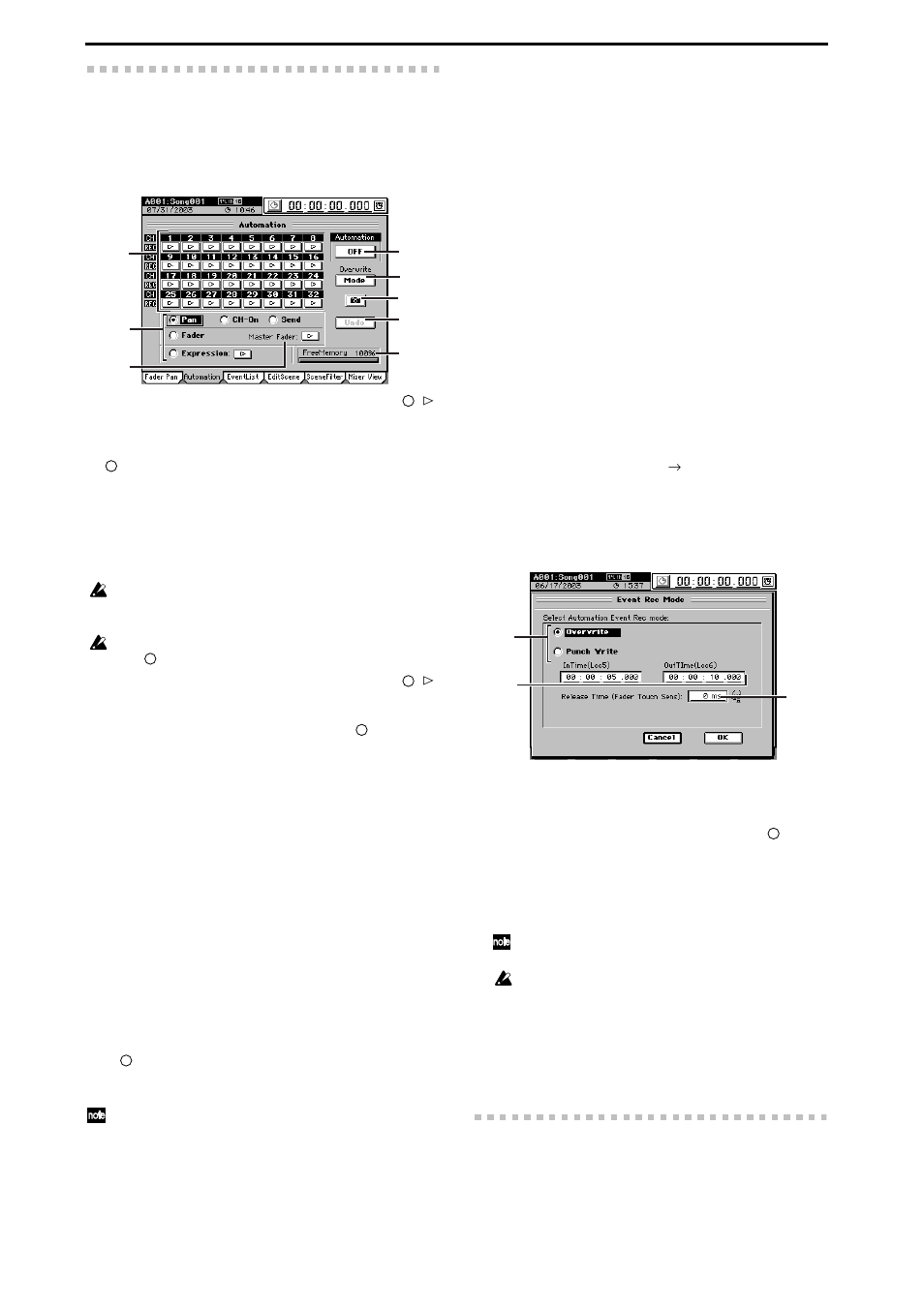 3c-2. automation, 3c-3. event list, 3c-2. automation 3c-3. event list | P.104, 108) is turned, P.104, Manual, “3c-3. event list, P.104) | KORG XTENDED DEFINITION D32XD User Manual | Page 114 / 208