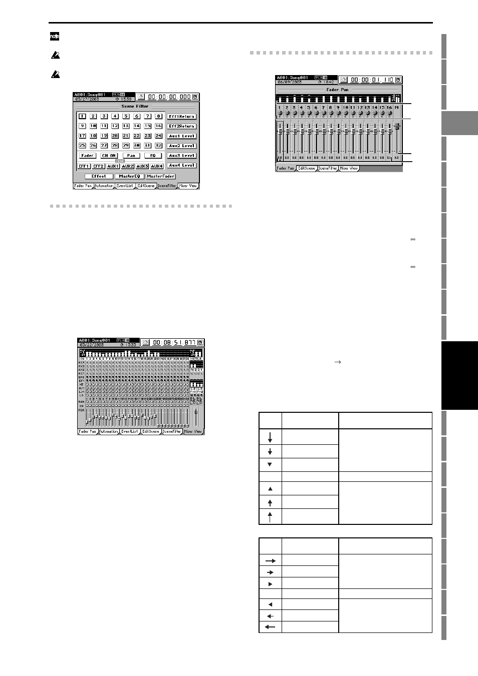 3c-6. mixer view, D16xd, 3c-1. fader pan | Reference | KORG XTENDED DEFINITION D32XD User Manual | Page 117 / 208