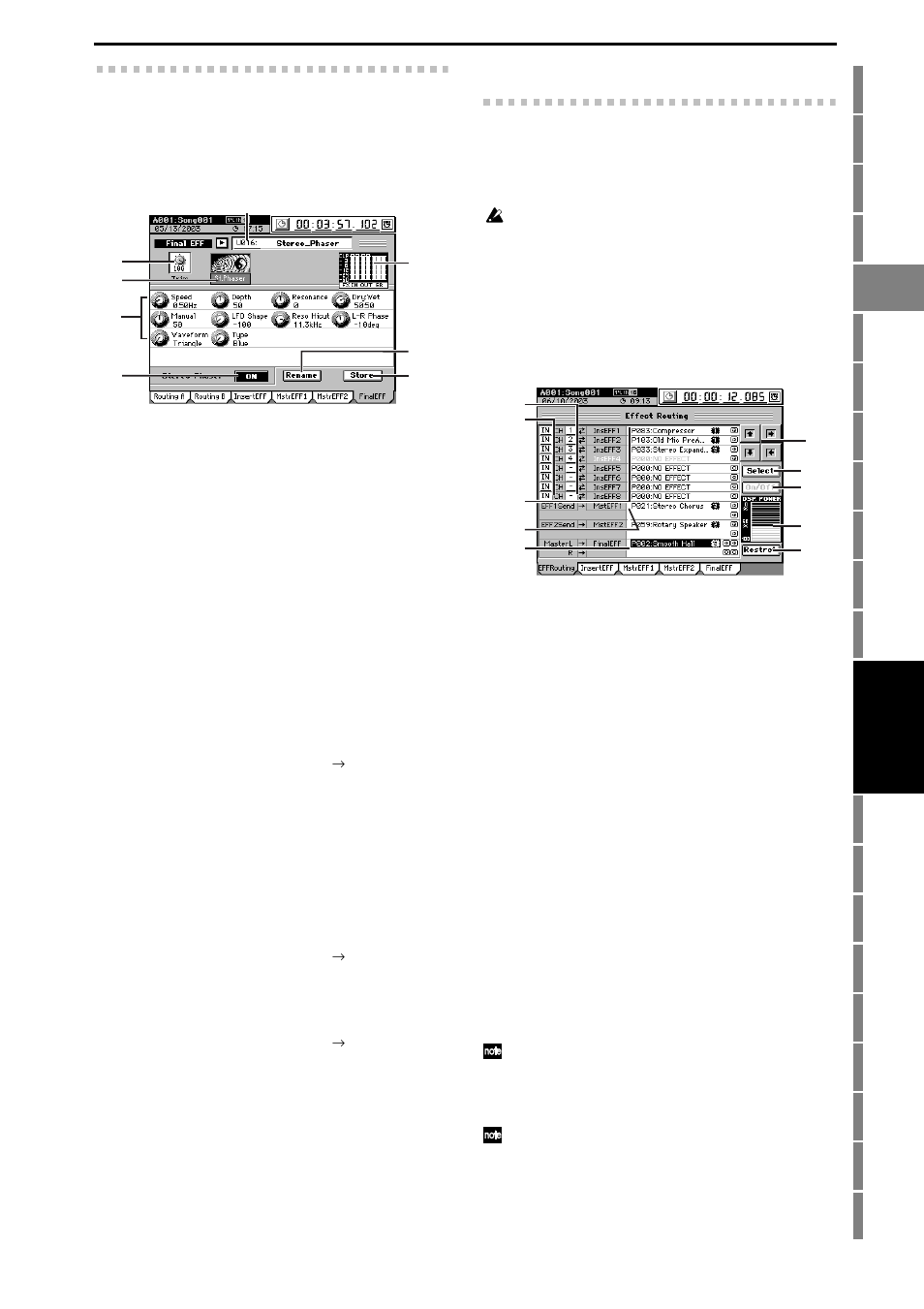 6. final eff, D16xd, 1. effect routing | Effects that can be used simultaneously, P.121) in the reference section, Reference | KORG XTENDED DEFINITION D32XD User Manual | Page 131 / 208