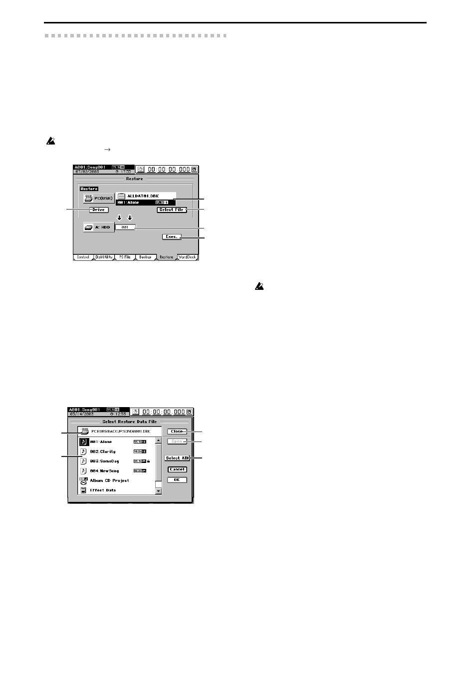 5. restore | KORG XTENDED DEFINITION D32XD User Manual | Page 140 / 208