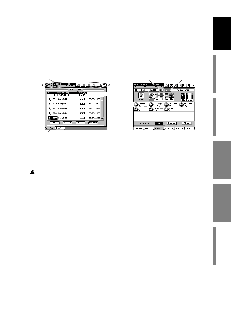 Items and functions in the touchview display, Items and functions in the touchview display15, Items and functions in the | Touchview display | KORG XTENDED DEFINITION D32XD User Manual | Page 25 / 208