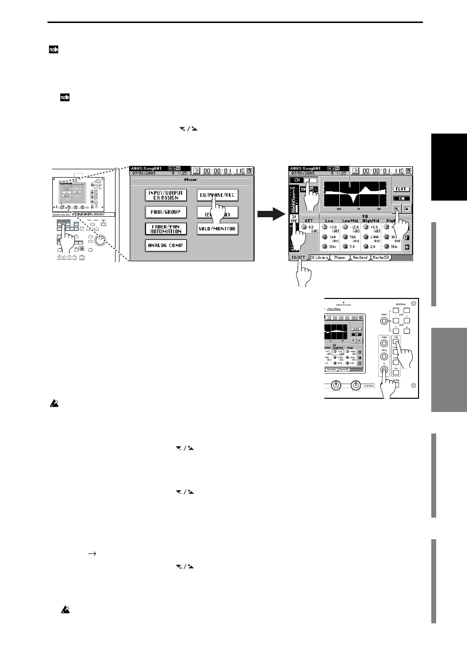 Applying eq to the input sound | KORG XTENDED DEFINITION D32XD User Manual | Page 35 / 208
