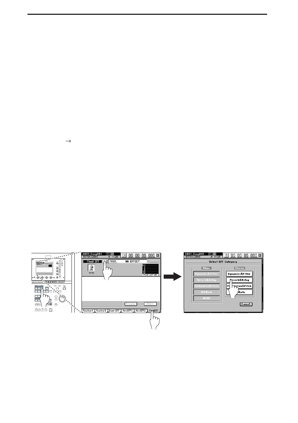 Checking and adjusting the master effect, Applying effects and eq to the entire song, Checking the volume | Applying effects and eq to the entire song. 32 | KORG XTENDED DEFINITION D32XD User Manual | Page 42 / 208