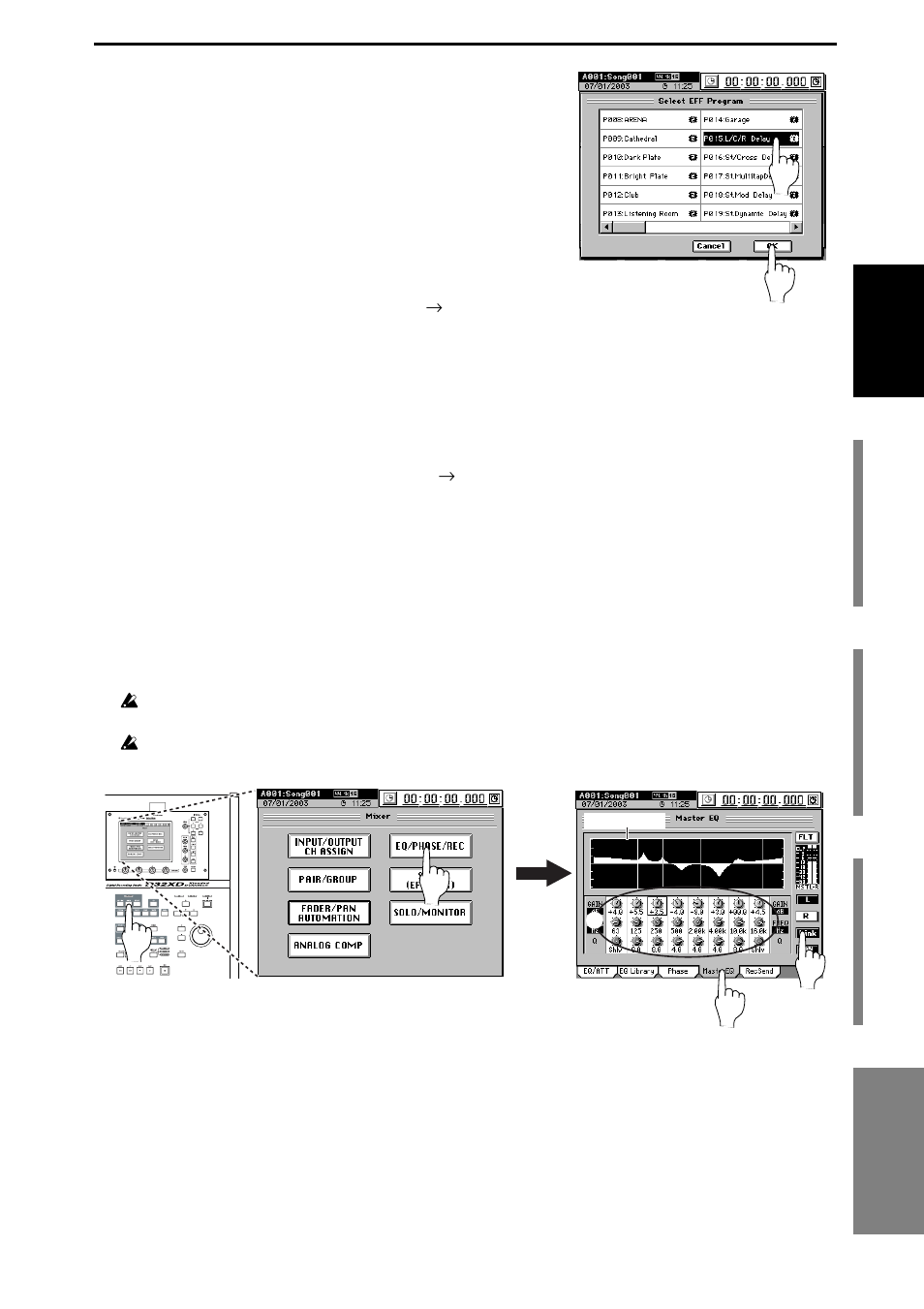 Applying eq to the master bus (master eq), Applying eq to the master bus (master eq).33 | KORG XTENDED DEFINITION D32XD User Manual | Page 43 / 208