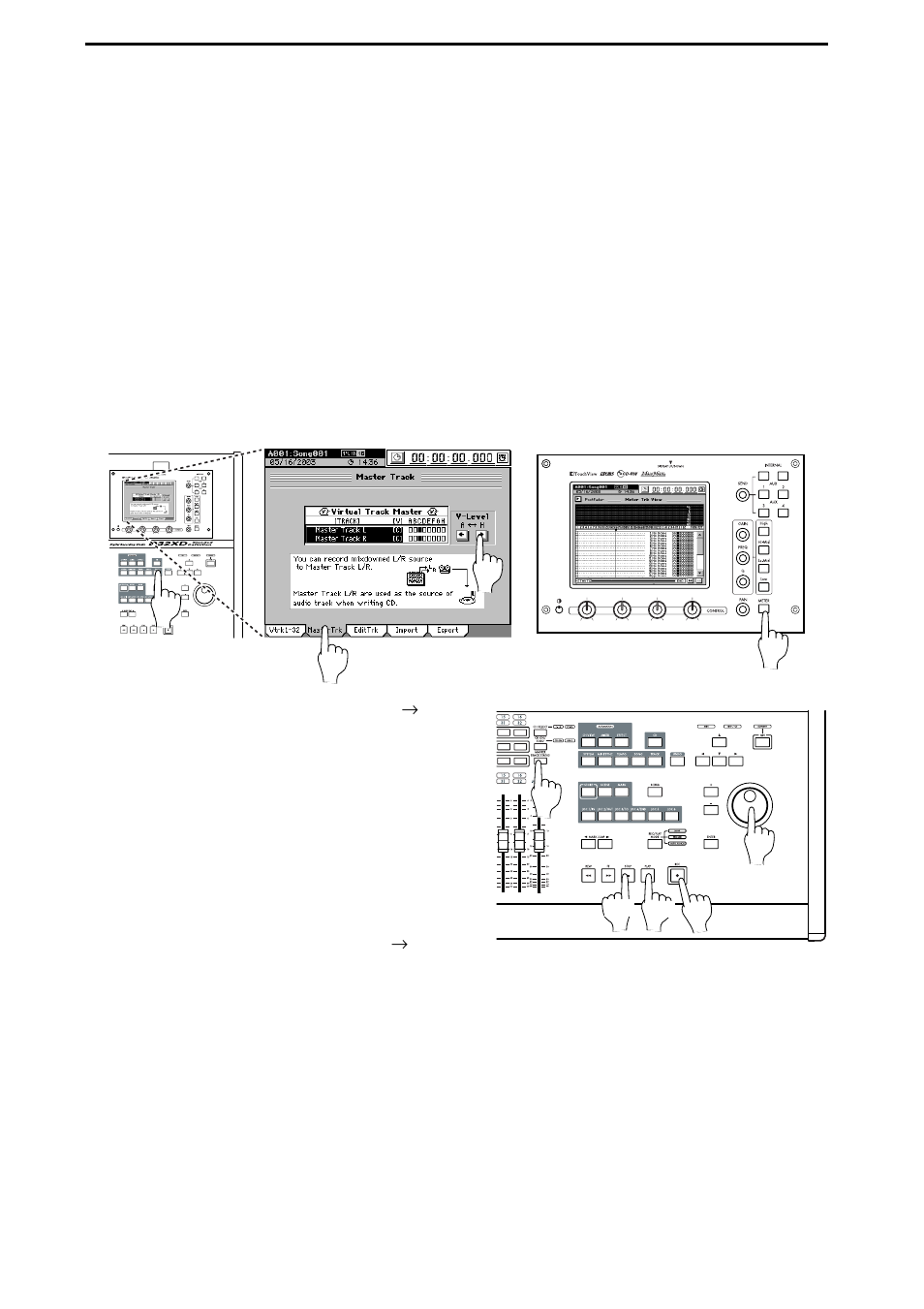 Recording on the master track | KORG XTENDED DEFINITION D32XD User Manual | Page 44 / 208