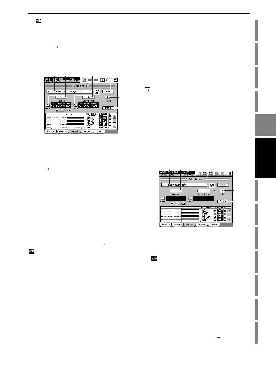 Copying to a virtual track, P.75), Operation | KORG XTENDED DEFINITION D32XD User Manual | Page 85 / 208