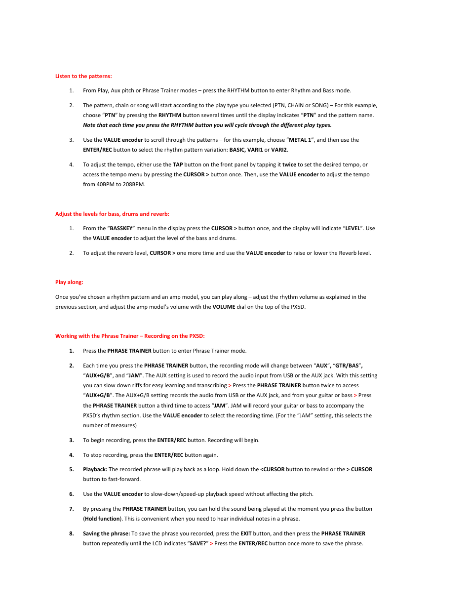 KORG Pandora PX5D User Manual | Page 4 / 6