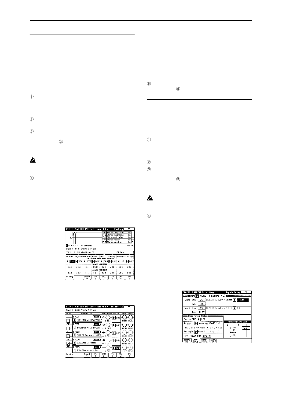 Valve force settings in sampling mode | KORG TRITON Extreme music workstation/sampler User Manual | Page 114 / 148