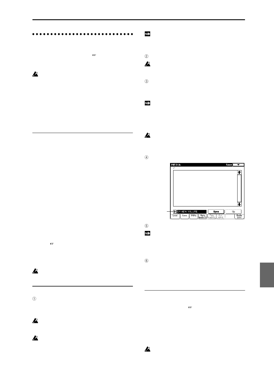 Saving on media media, save, P.117), Media you can use for saving and loading | Setting up media, How to save data | KORG TRITON Extreme music workstation/sampler User Manual | Page 121 / 148