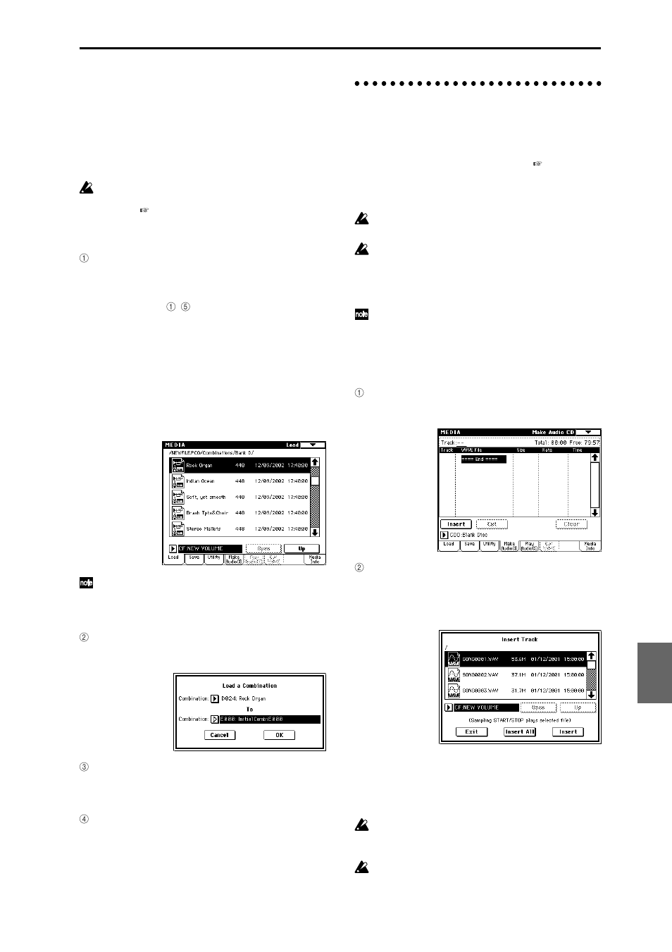 It: media, make audio cd, play audio cd | KORG TRITON Extreme music workstation/sampler User Manual | Page 127 / 148