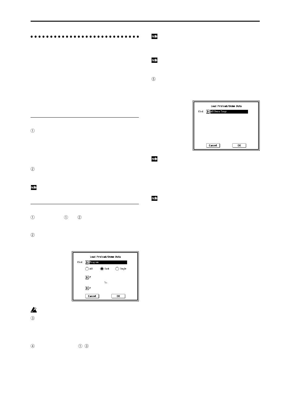 Loading the exb-moss data, Loading all data, Loading only the minimum data | KORG TRITON Extreme music workstation/sampler User Manual | Page 132 / 148