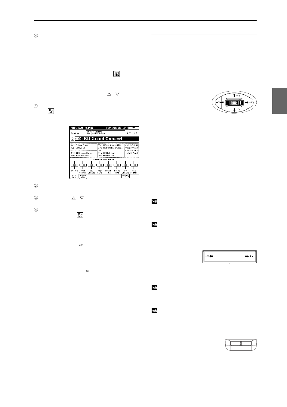 P.21), Using controllers to modify the sound | KORG TRITON Extreme music workstation/sampler User Manual | Page 25 / 148