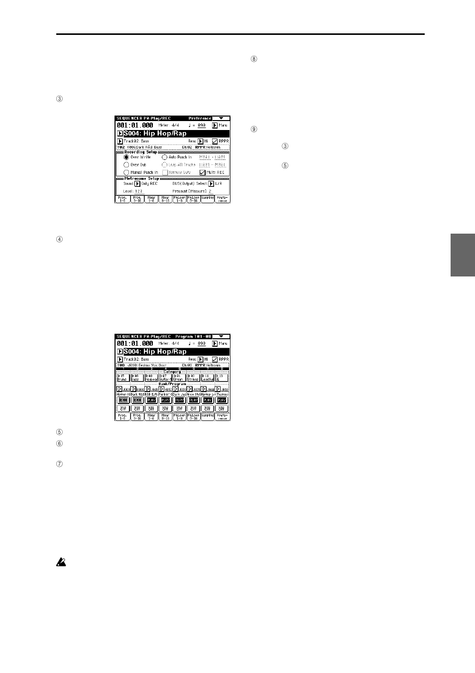 KORG TRITON Extreme music workstation/sampler User Manual | Page 61 / 148