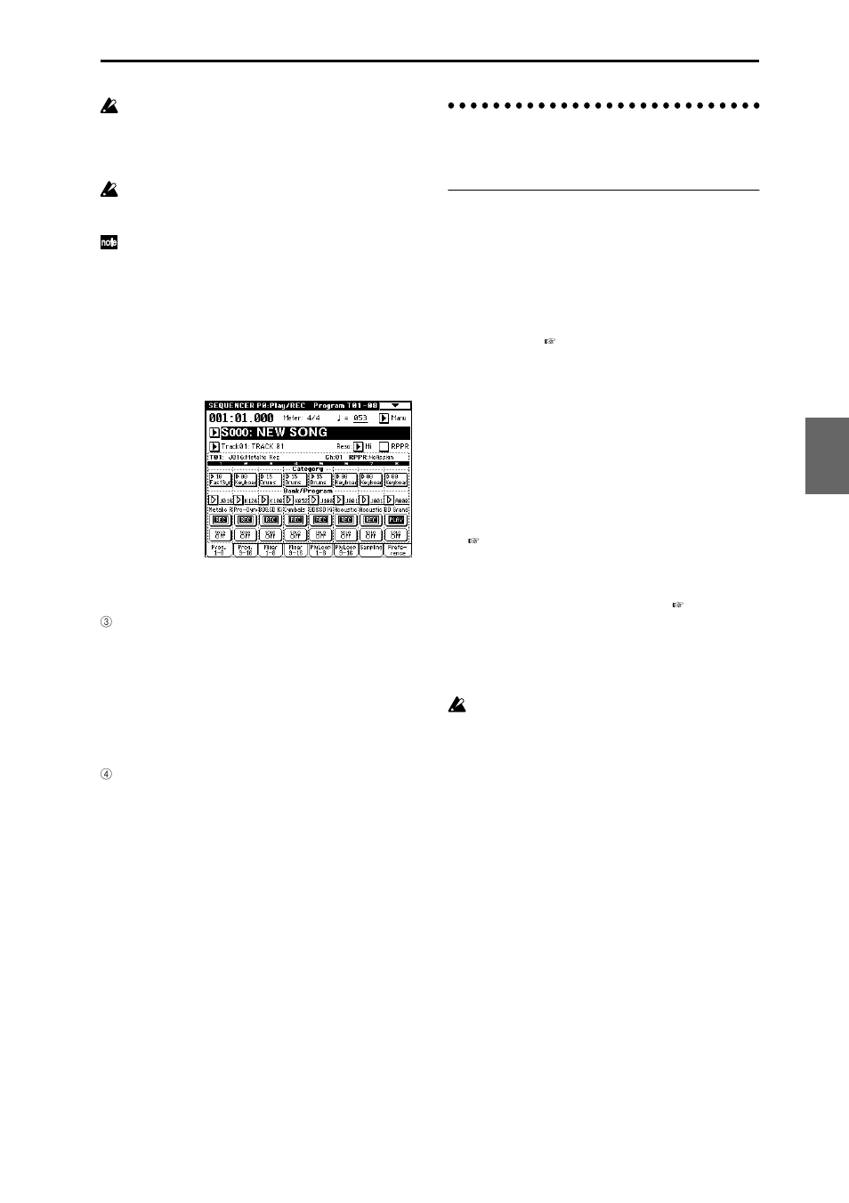 Caution and other functions in sequencer mode, Triton extreme song data and its compatibility | KORG TRITON Extreme music workstation/sampler User Manual | Page 63 / 148