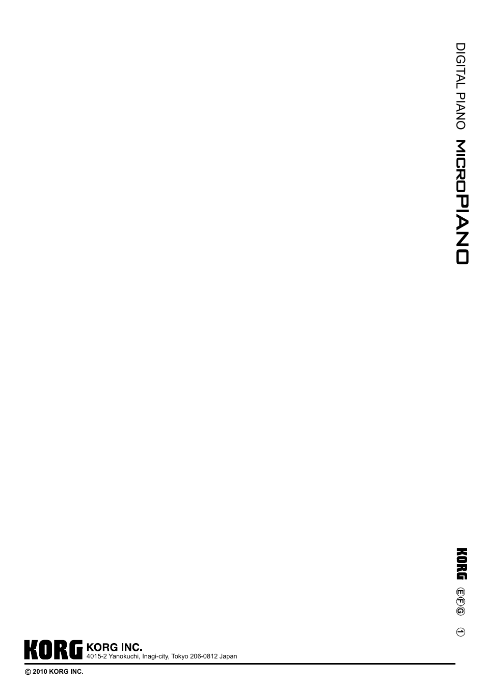 Digit al piano | KORG DIGITAL PIANO E F G 1 User Manual | Page 12 / 12