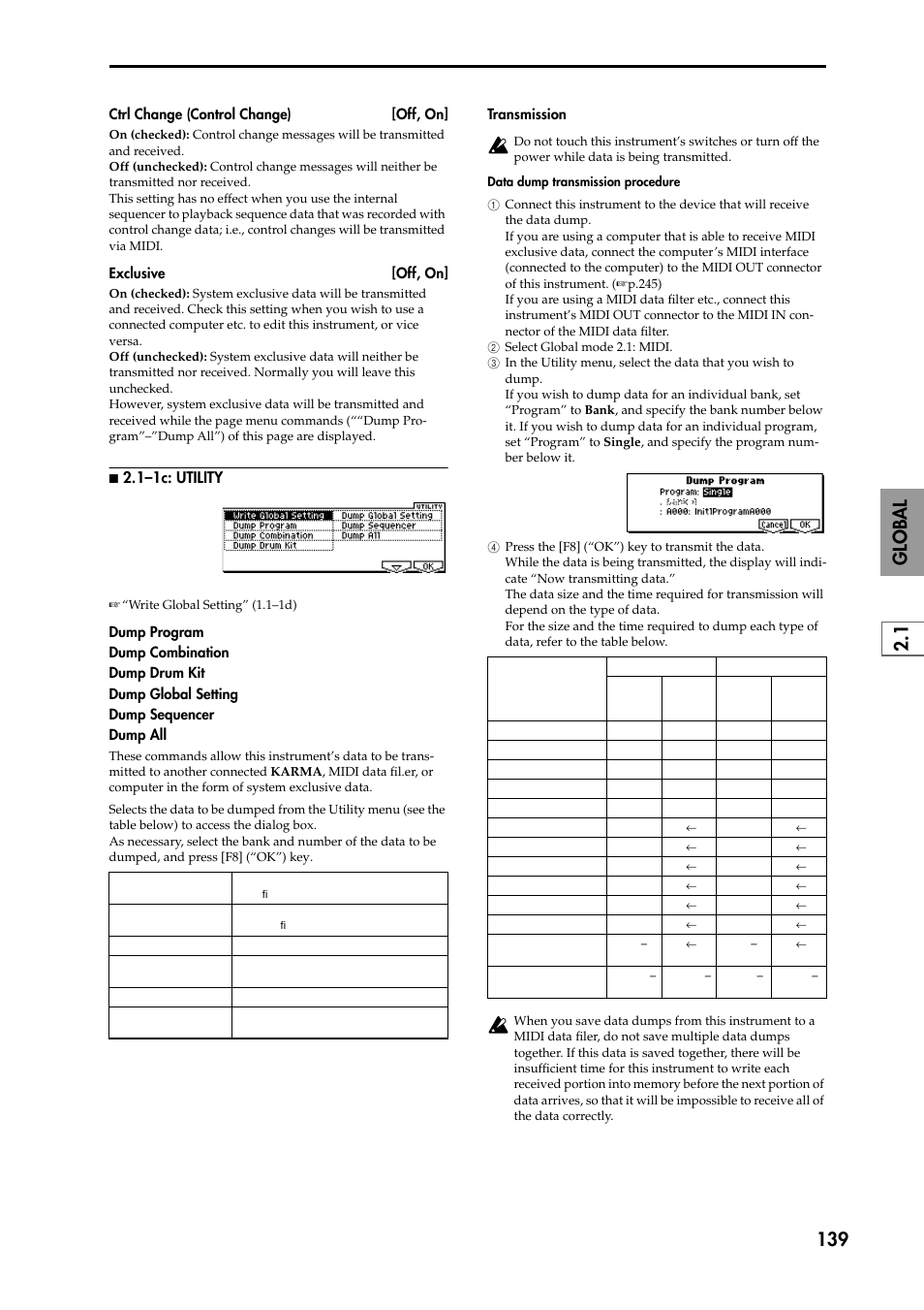 N 2.1–1c: utility | KORG TRITON STUDIO music workstation User Manual | Page 149 / 305