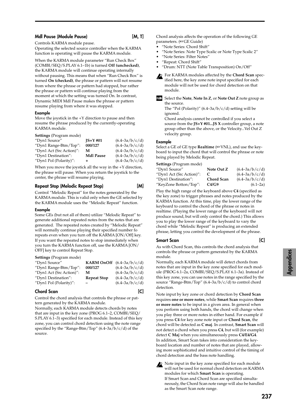 Appendices 237 | KORG TRITON STUDIO music workstation User Manual | Page 247 / 305