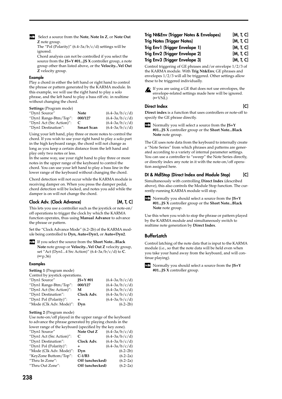 Bufferlatch | KORG TRITON STUDIO music workstation User Manual | Page 248 / 305