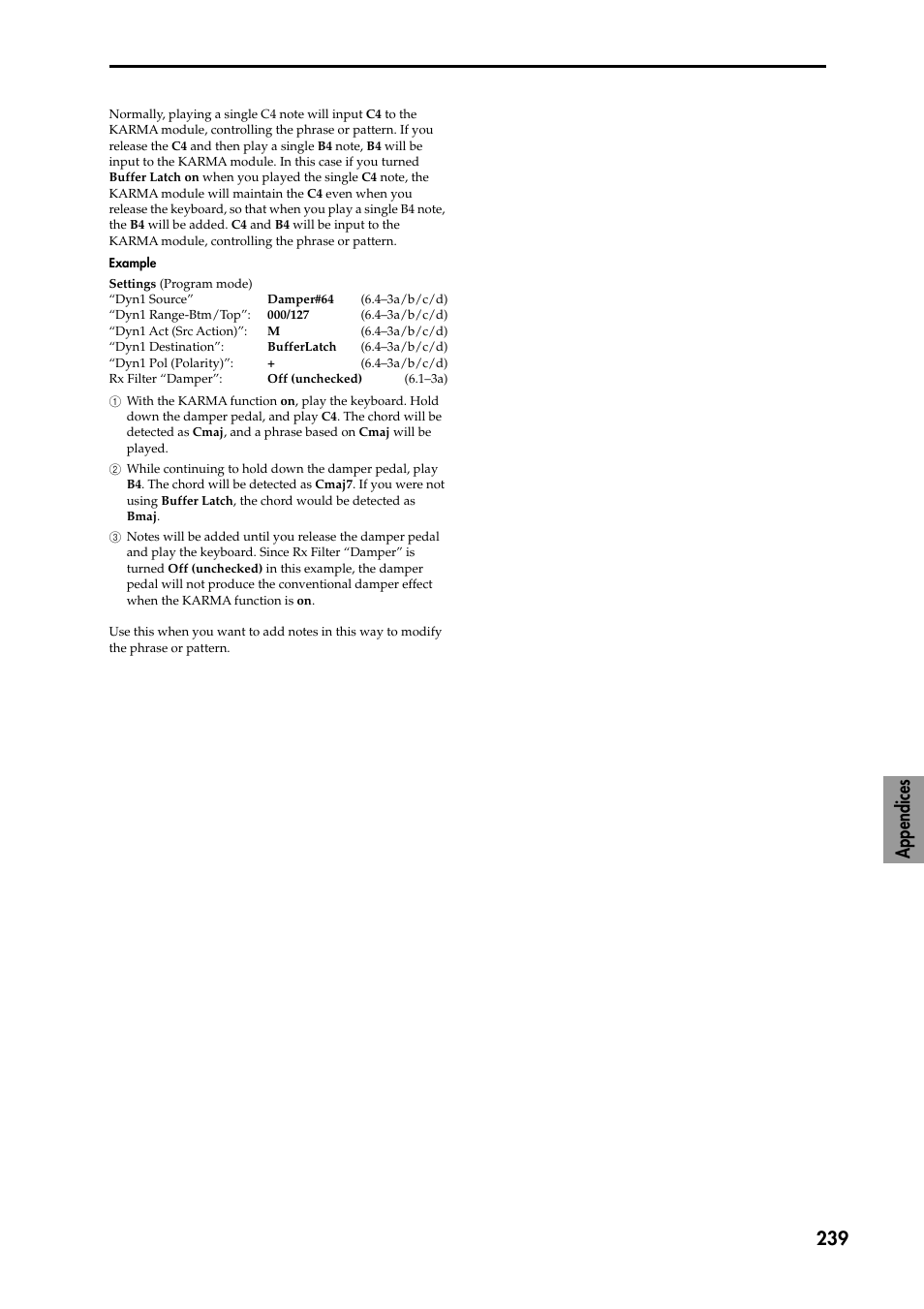 Appendices 239 | KORG TRITON STUDIO music workstation User Manual | Page 249 / 305