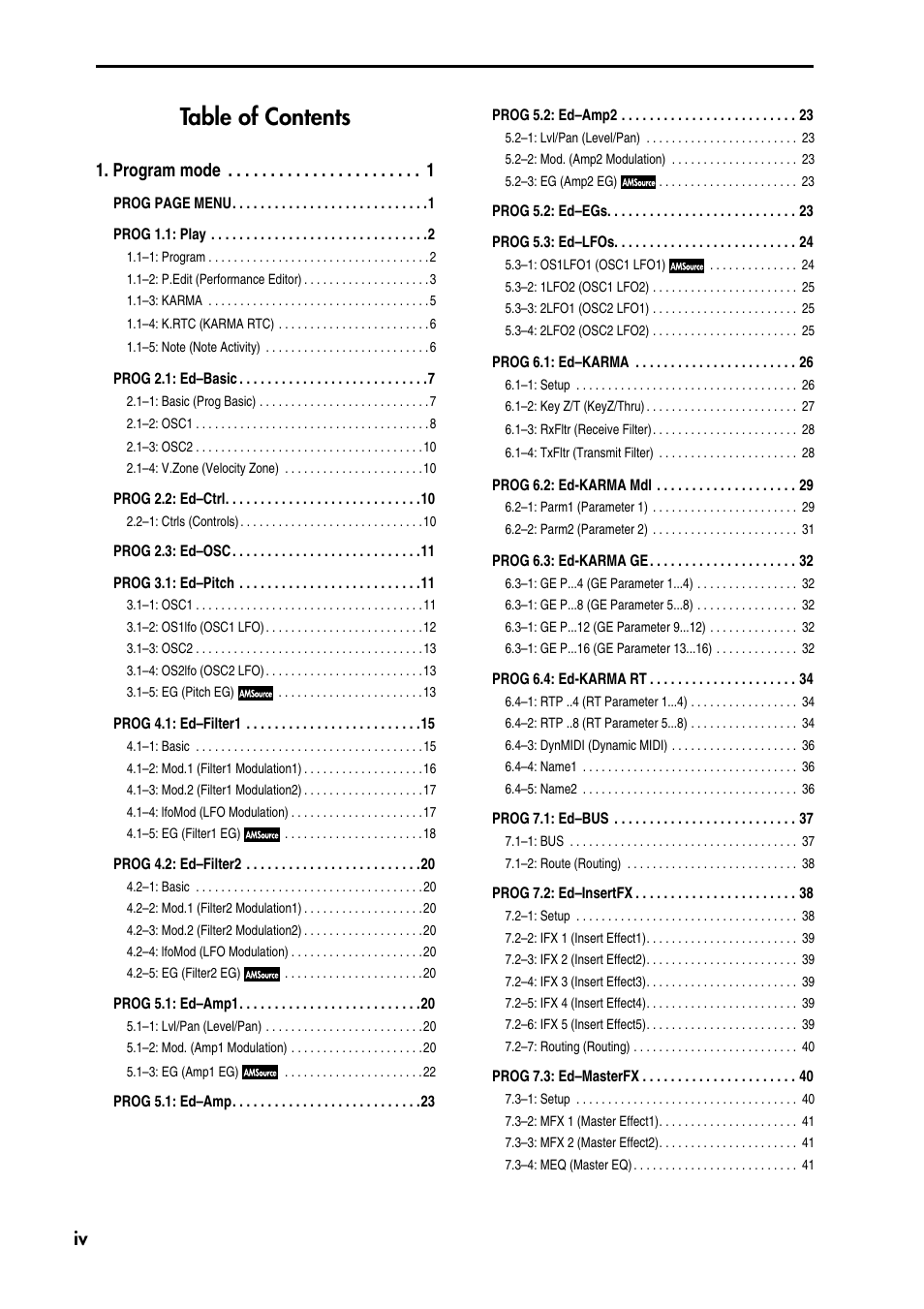 KORG TRITON STUDIO music workstation User Manual | Page 4 / 305