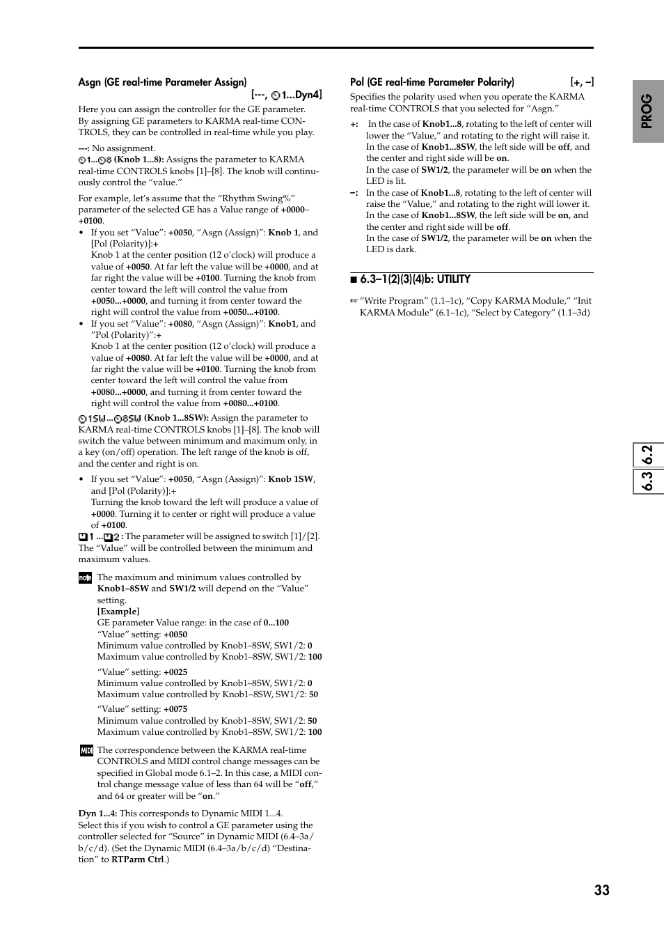 N 6.3–1(2)(3)(4)b: utility | KORG TRITON STUDIO music workstation User Manual | Page 43 / 305