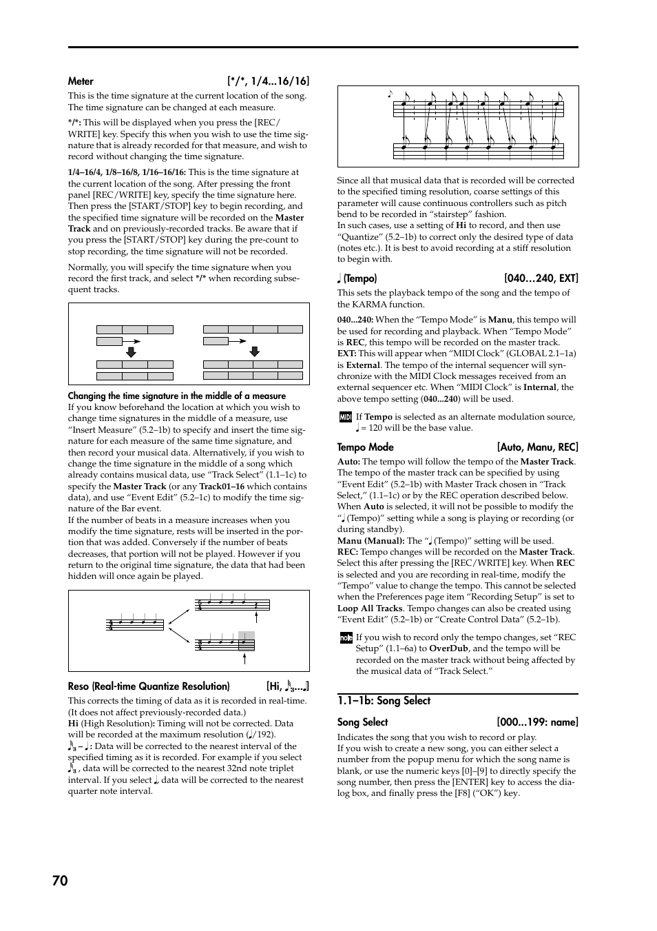 1–1b: song select | KORG TRITON STUDIO music workstation User Manual | Page 80 / 305