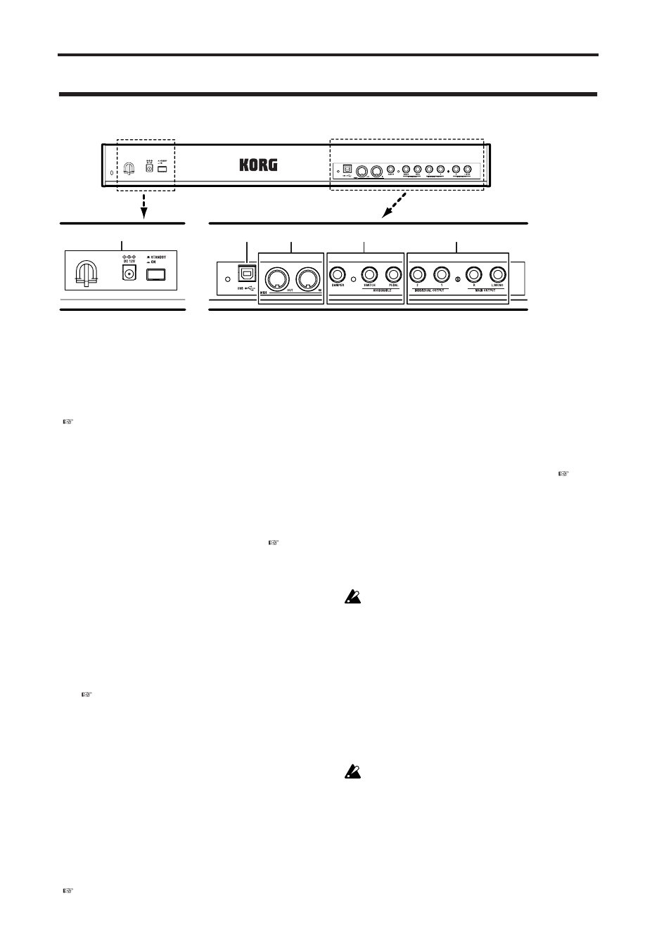 Rear panel | KORG microX User Manual | Page 20 / 134