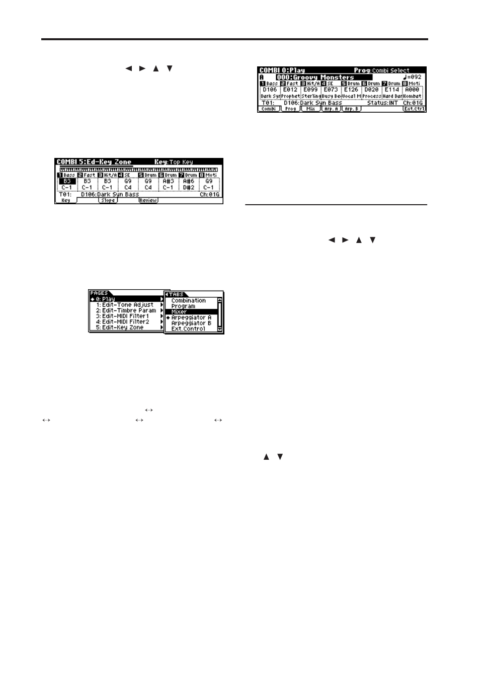 P.20), Selecting a parameter and editing the value | KORG microX User Manual | Page 26 / 134