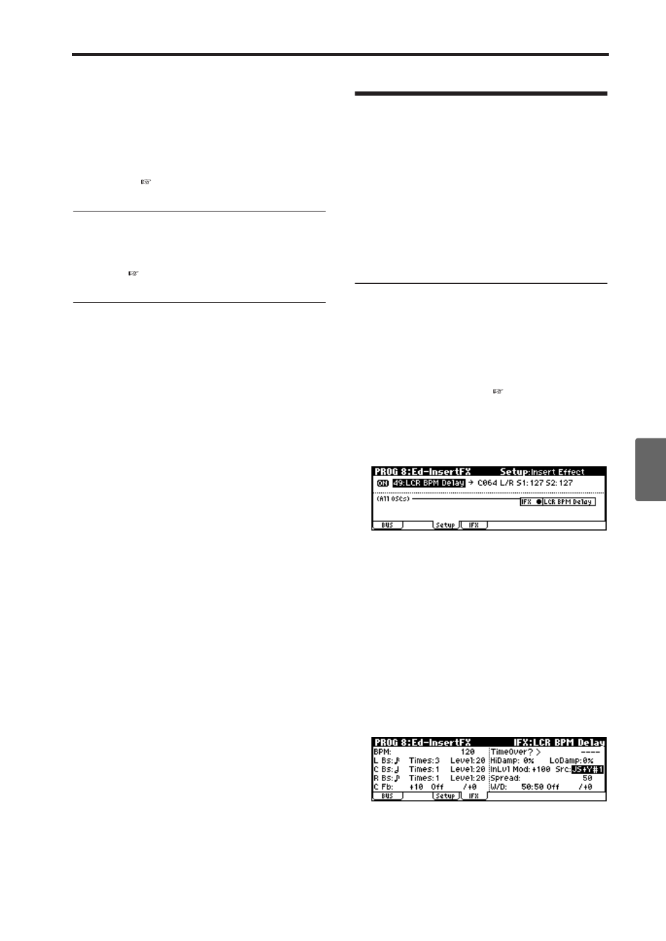 Dynamic modulation and bpm/midi sync, P.85), To adjust the overall tone | Fect, Master effects master eq, Insert effect, Master effects | KORG microX User Manual | Page 91 / 134