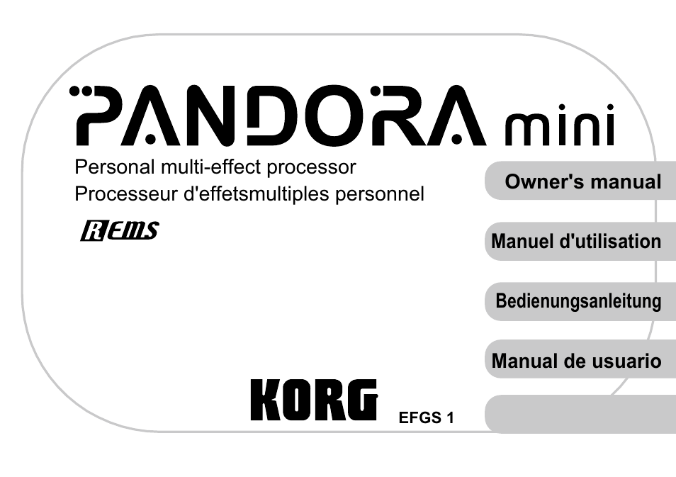 KORG EFGS 1 User Manual | 176 pages