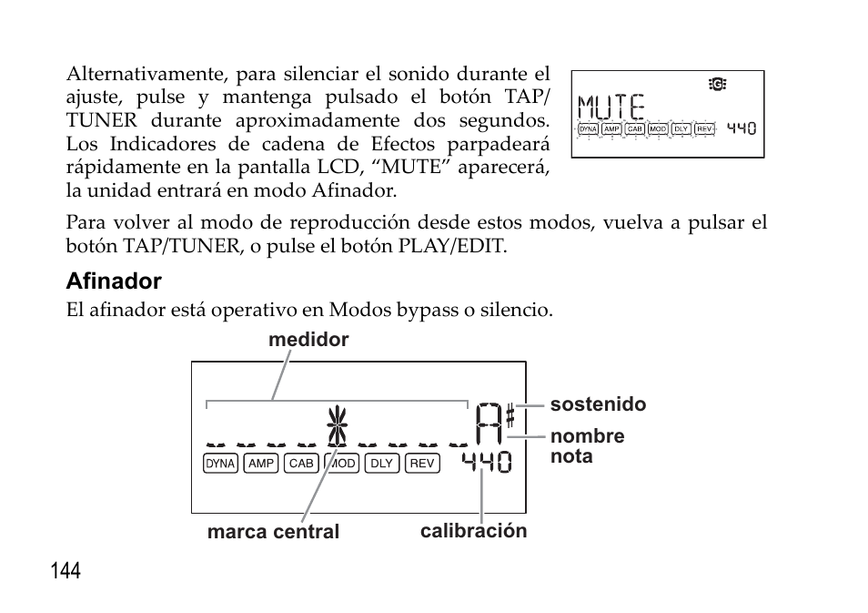 Afinador | KORG EFGS 1 User Manual | Page 144 / 176