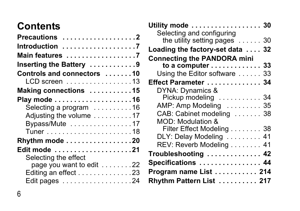 KORG EFGS 1 User Manual | Page 6 / 176