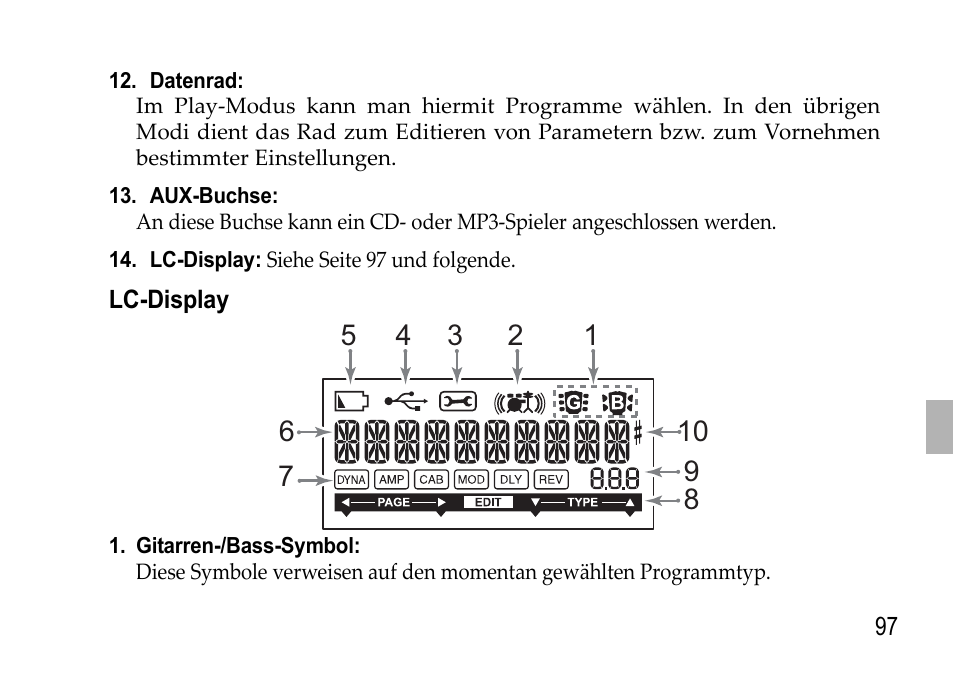 Lc-display | KORG EFGS 1 User Manual | Page 97 / 176