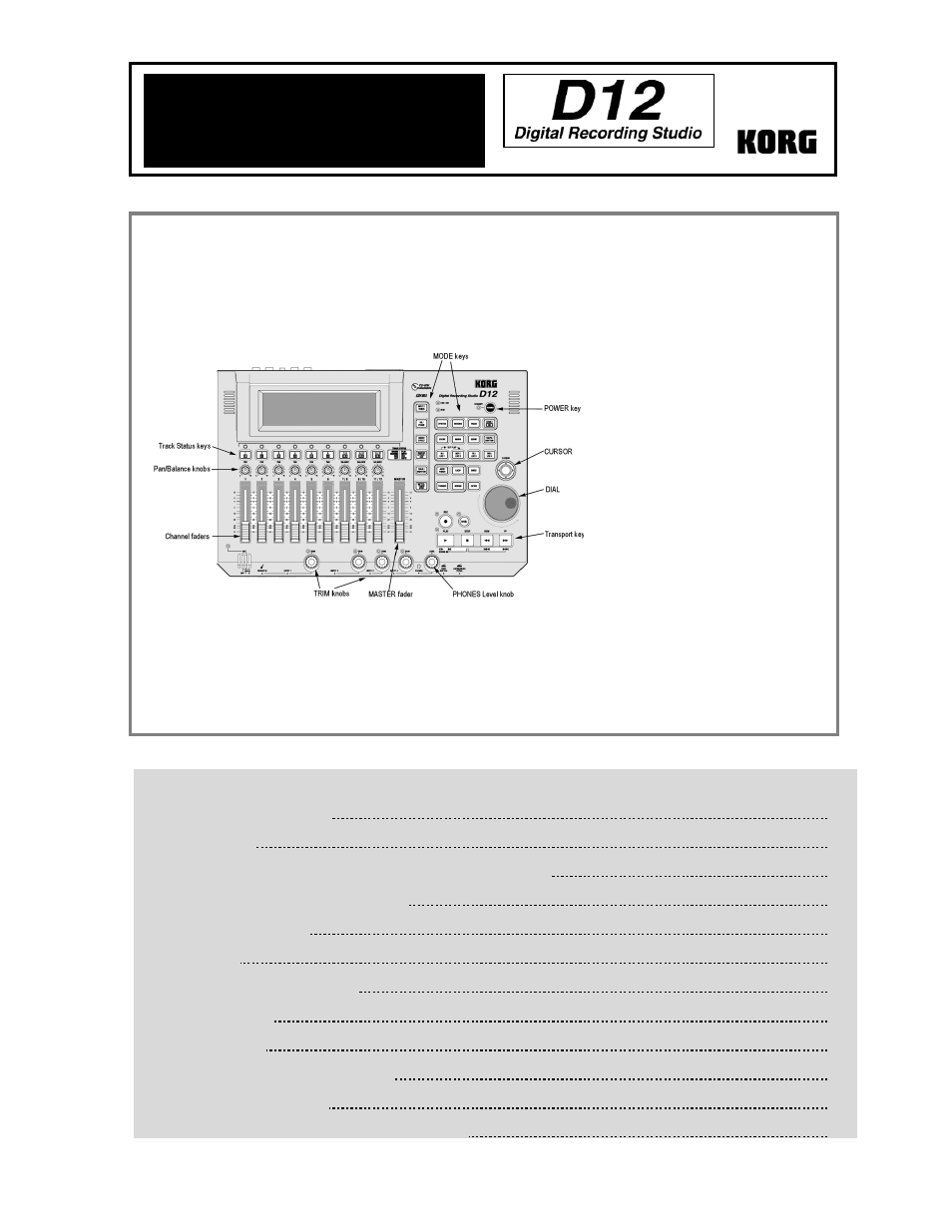 KORG EASYSTART D12 User Manual | 5 pages