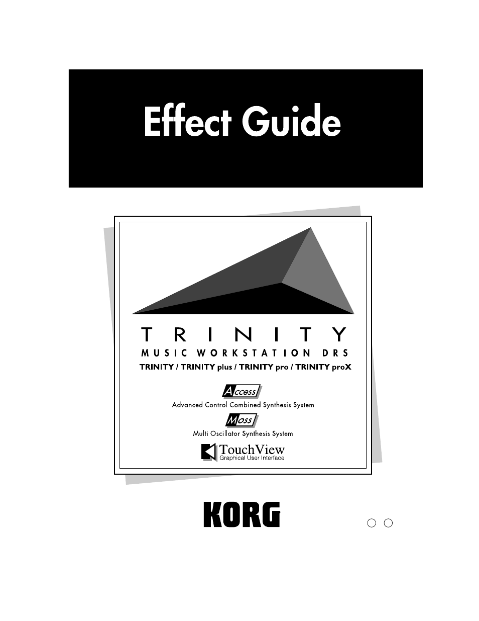 KORG TouchView Trinity ProX User Manual | 160 pages