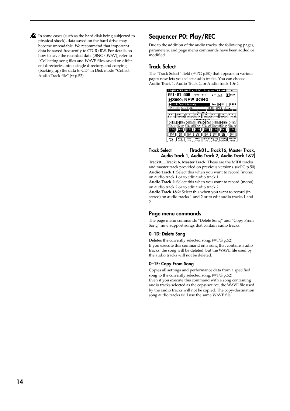Sequencer p0: play/rec | KORG TRITON STUDIO V2 User Manual | Page 19 / 77