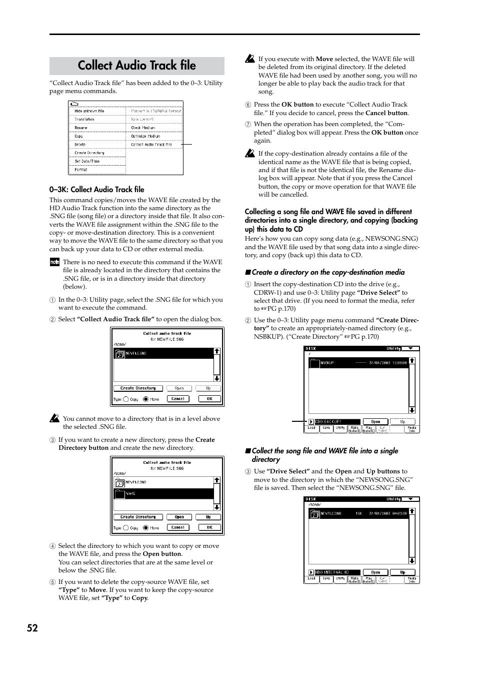 Collect audio track file, P.52), Ding | KORG TRITON STUDIO V2 User Manual | Page 57 / 77