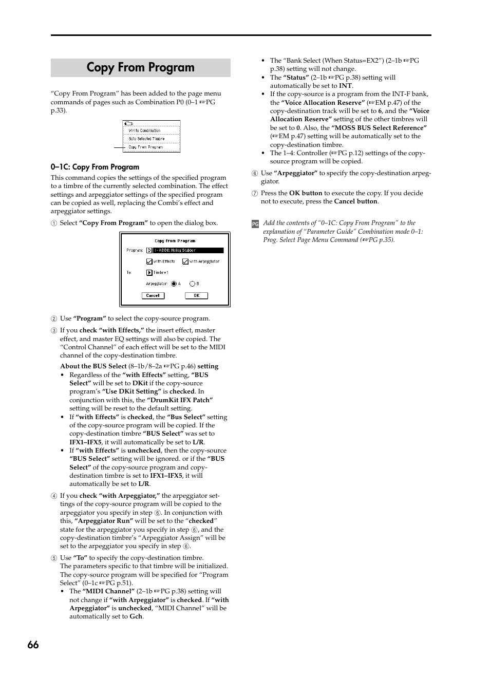 Copy from program | KORG TRITON STUDIO V2 User Manual | Page 71 / 77