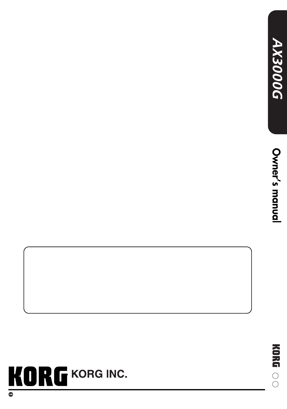 Important notice to consumers | KORG Ax3000g User Manual | Page 67 / 67