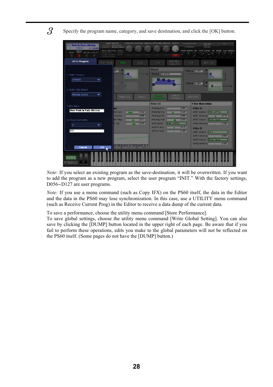 KORG Performance Synthesizer PS60 User Manual | Page 31 / 37