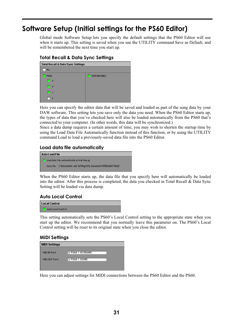KORG Performance Synthesizer PS60 User Manual | Page 34 / 37