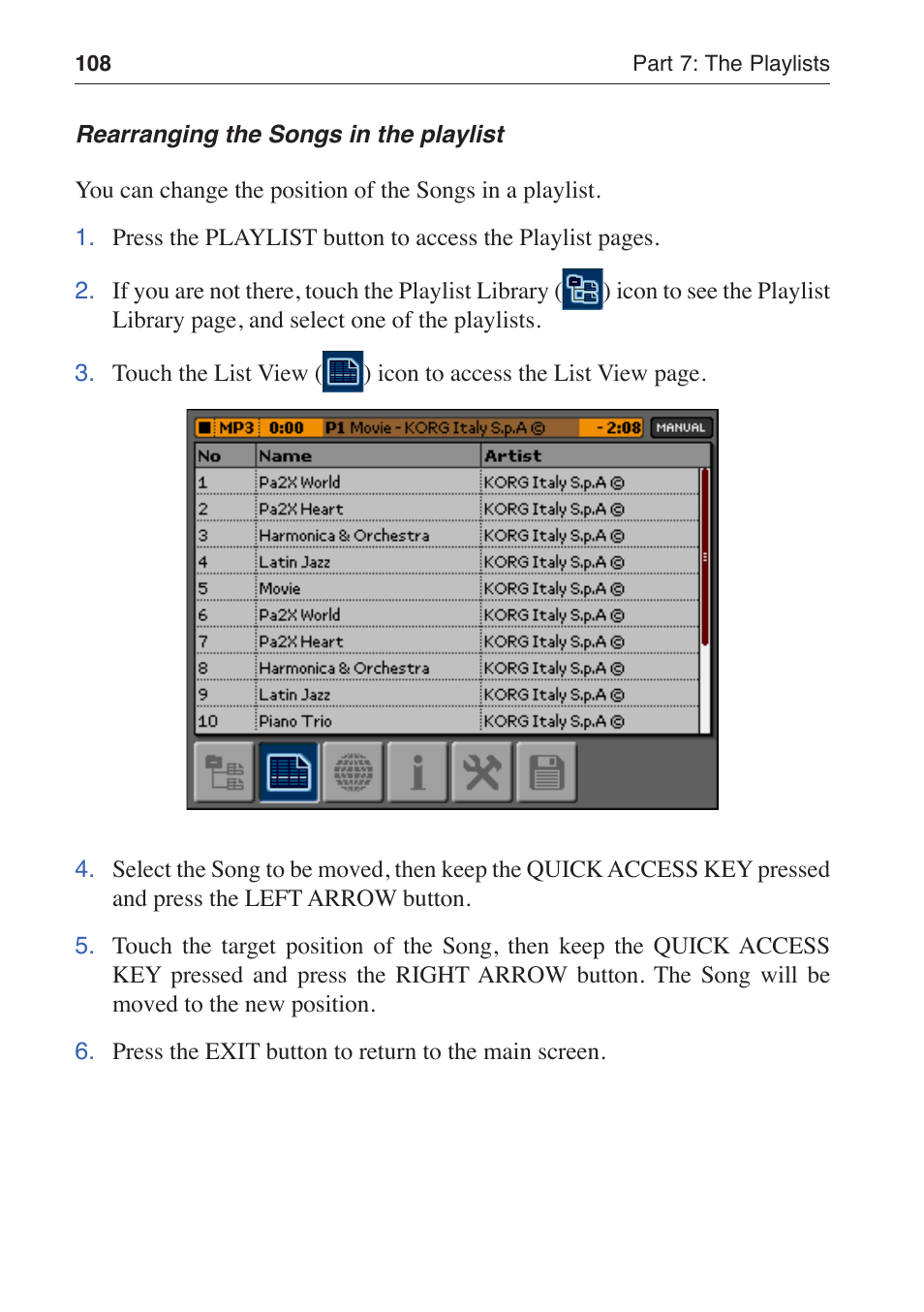 KORG MP-10 PRO User Manual | Page 112 / 252