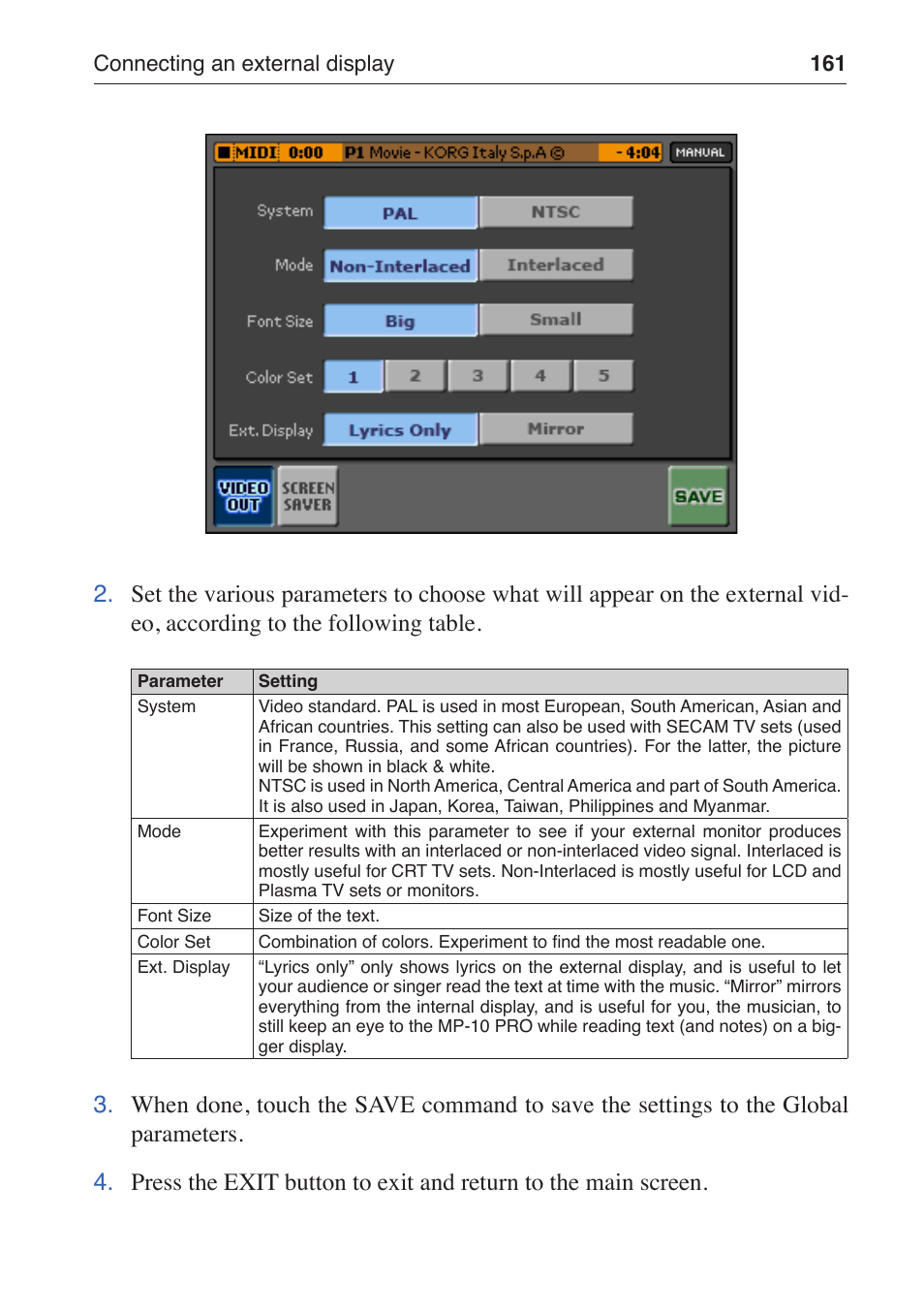 KORG MP-10 PRO User Manual | Page 165 / 252