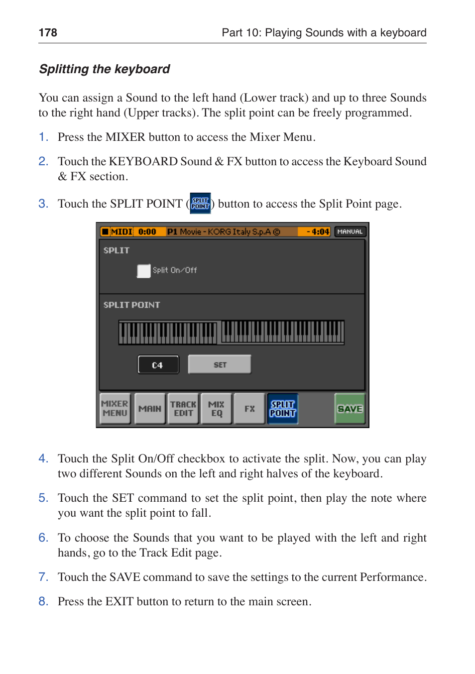 KORG MP-10 PRO User Manual | Page 182 / 252