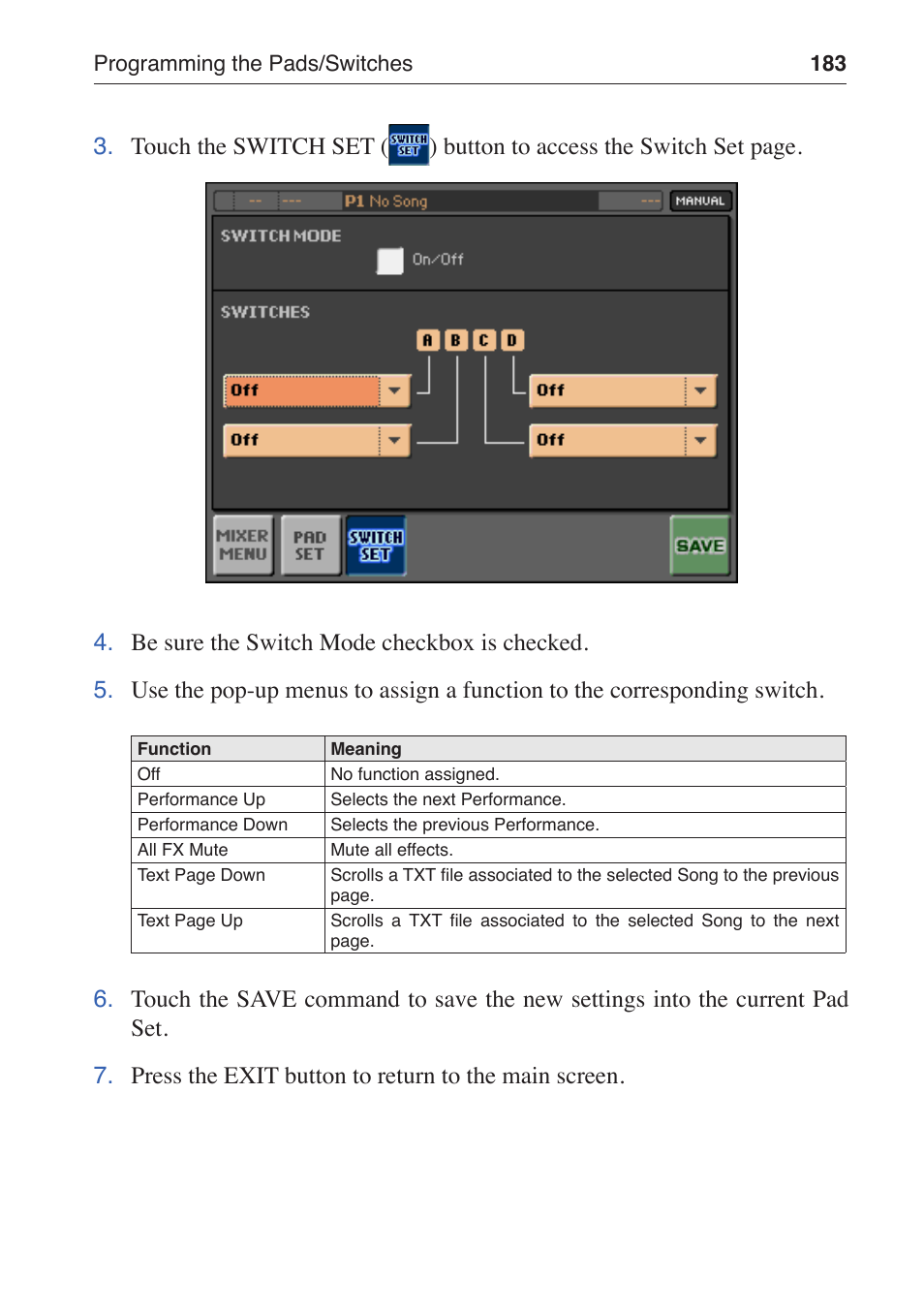 KORG MP-10 PRO User Manual | Page 187 / 252