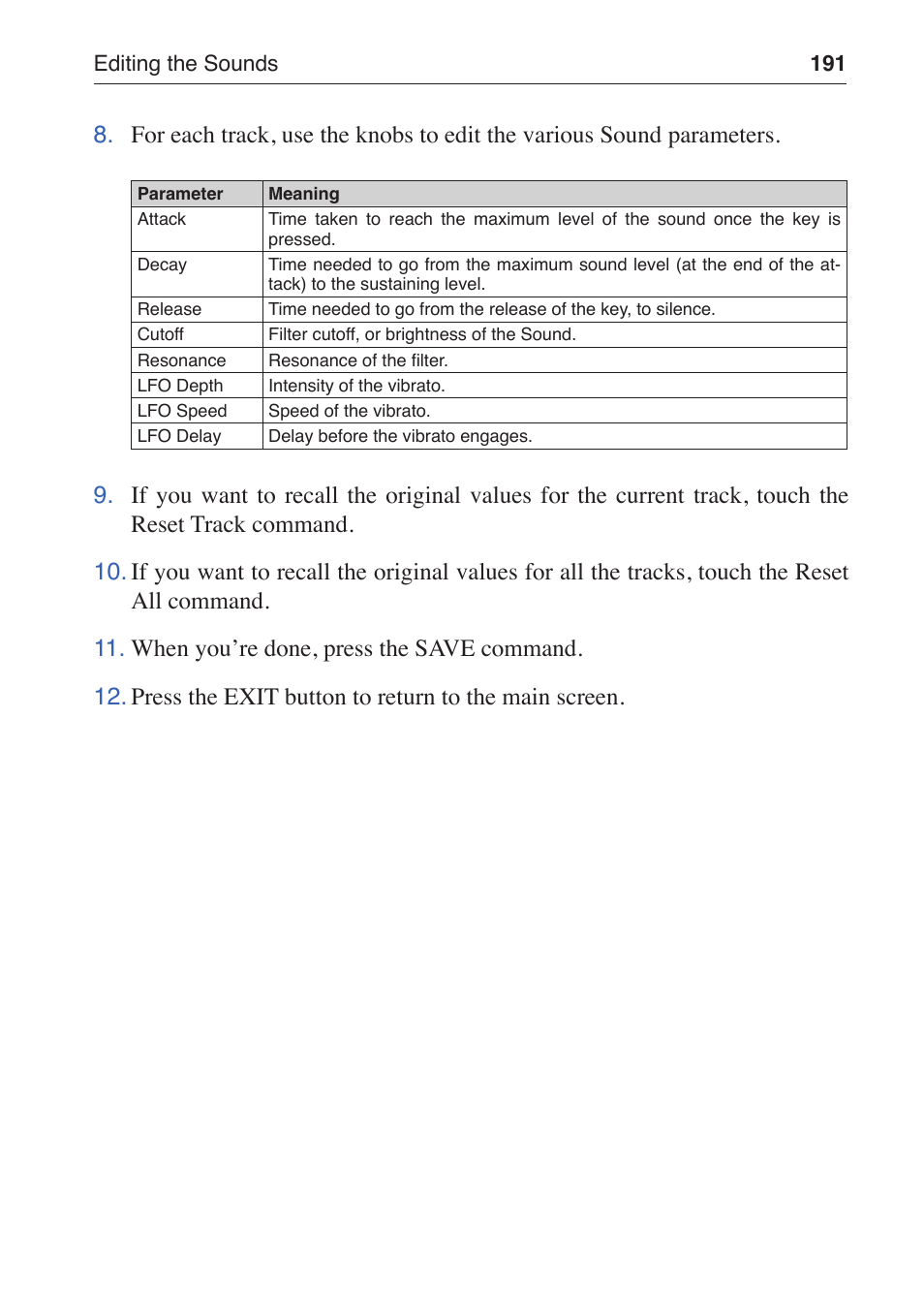 KORG MP-10 PRO User Manual | Page 195 / 252