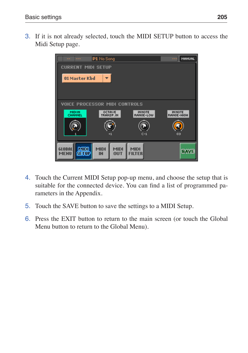 KORG MP-10 PRO User Manual | Page 209 / 252